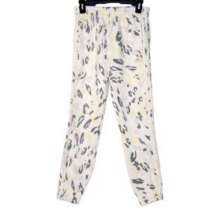Adidas Big Girls Cheetah Print Jogger Pants Size Large 14 Comfort Casual